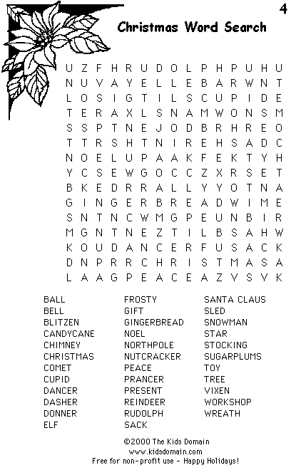 Christmas Word Find